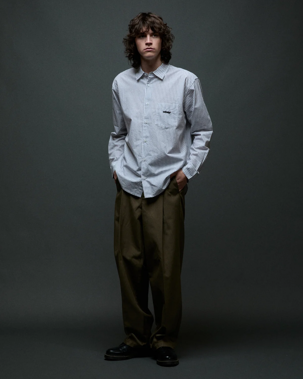 Pantalon Obey Dean Pleated - Stone Gray Homme