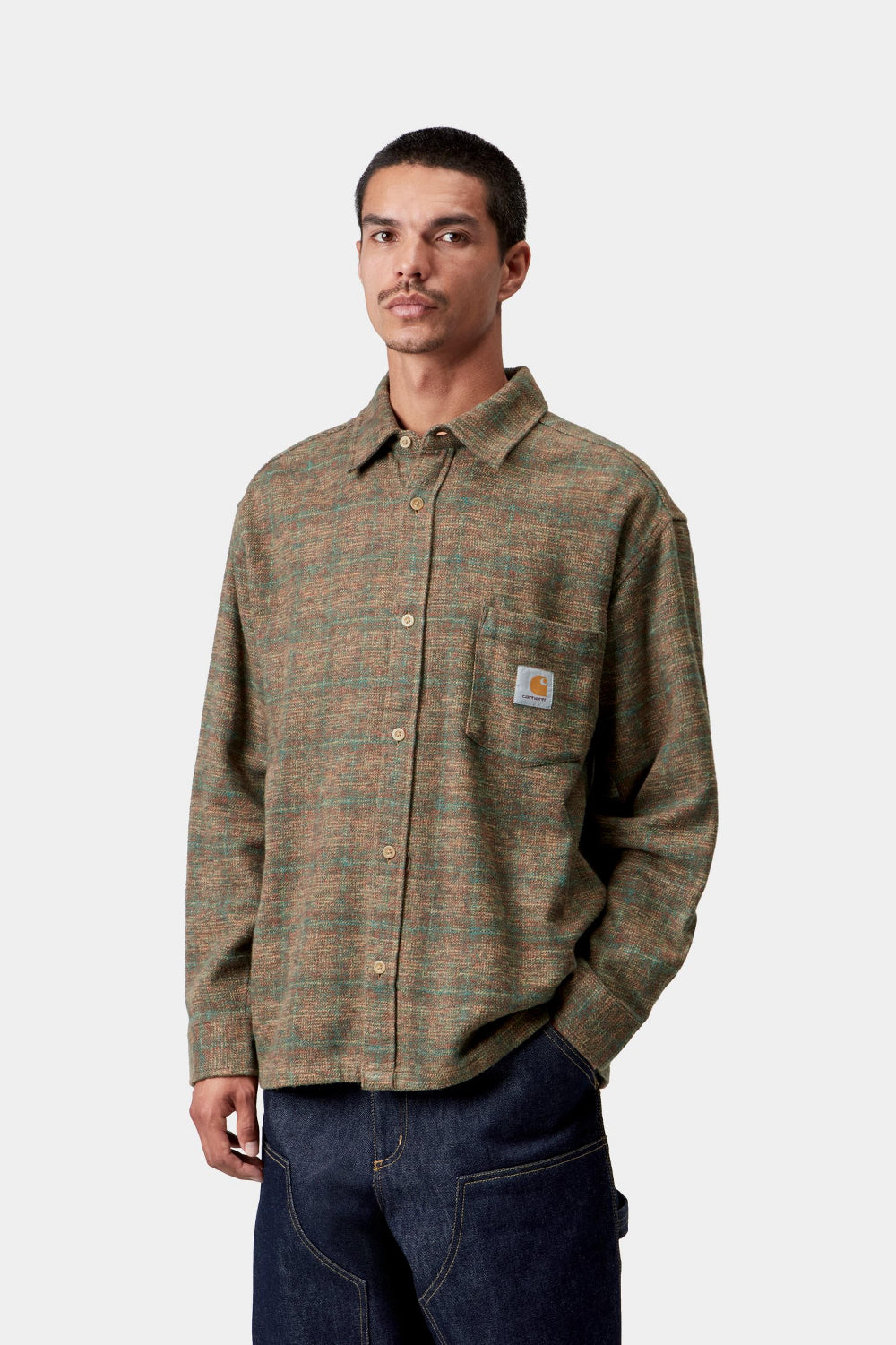 Chemise Carhartt WIP L/S Bagley - Hamilton Brown Homme