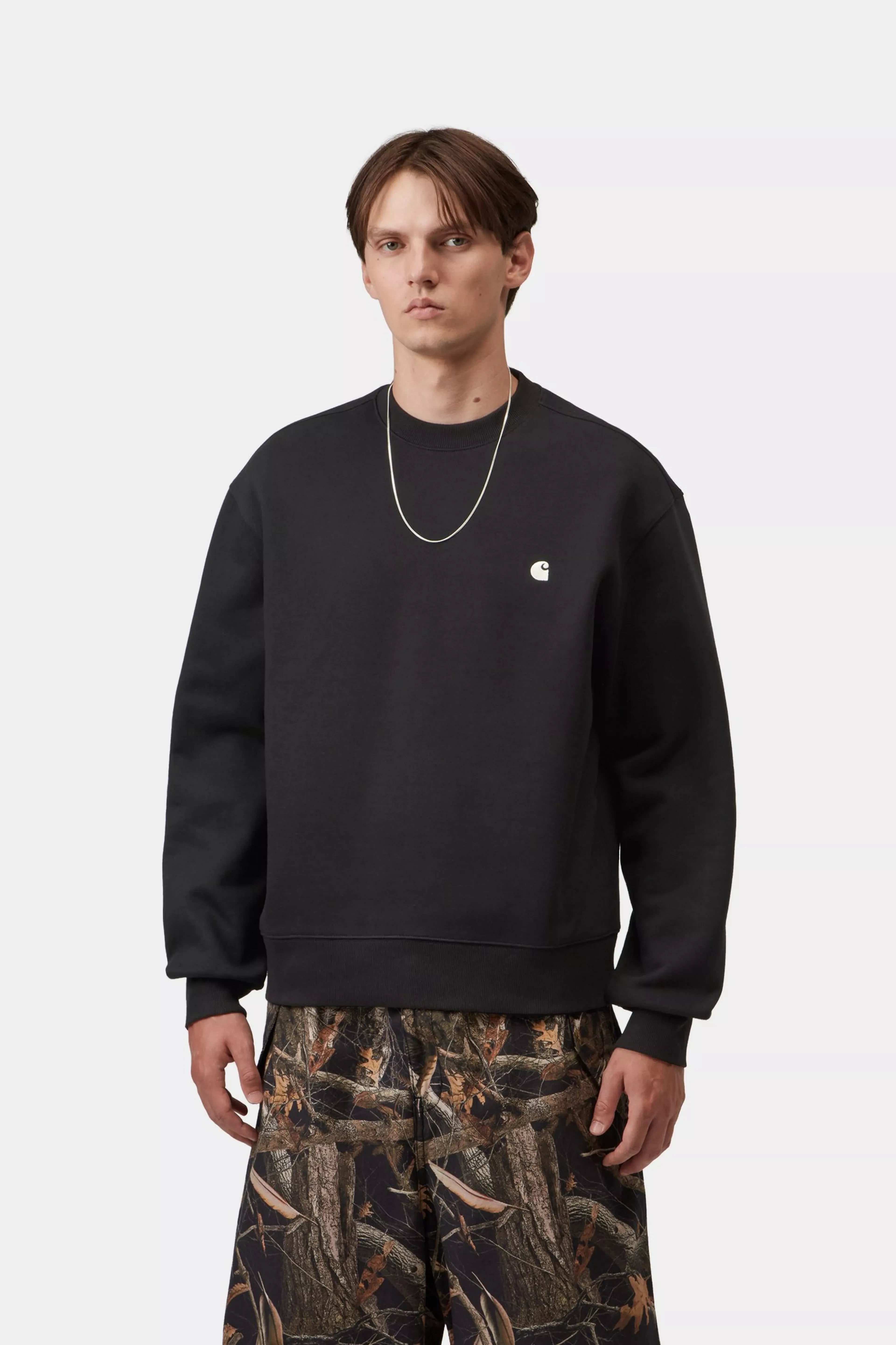 Sweat Col Rond Carhartt WIP Mack - Black/Wax Homme