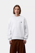Sweat Col Rond Carhartt WIP Mack - Ash Heather/Black Homme