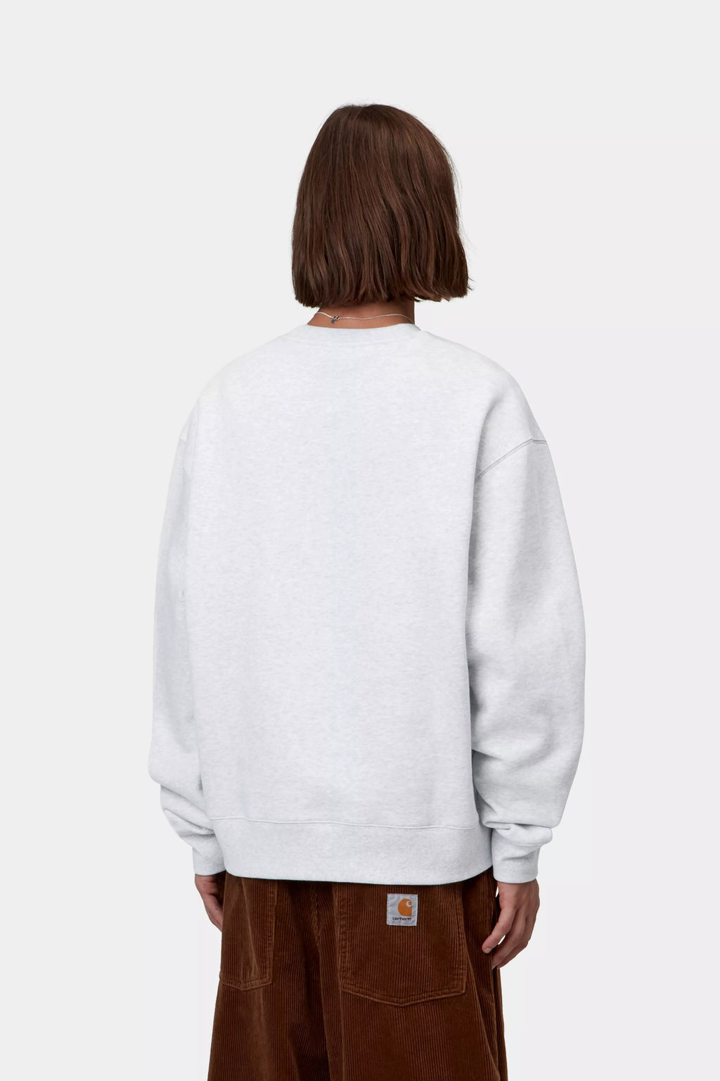 Sweat Col Rond Carhartt WIP Mack - Ash Heather/Black Homme