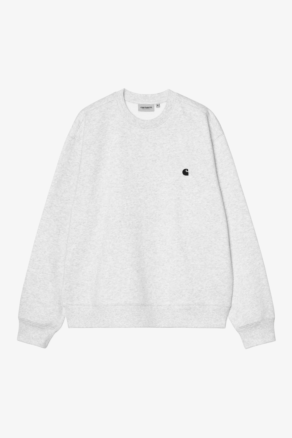 Sweat Col Rond Carhartt WIP Mack - Ash Heather/Black Homme