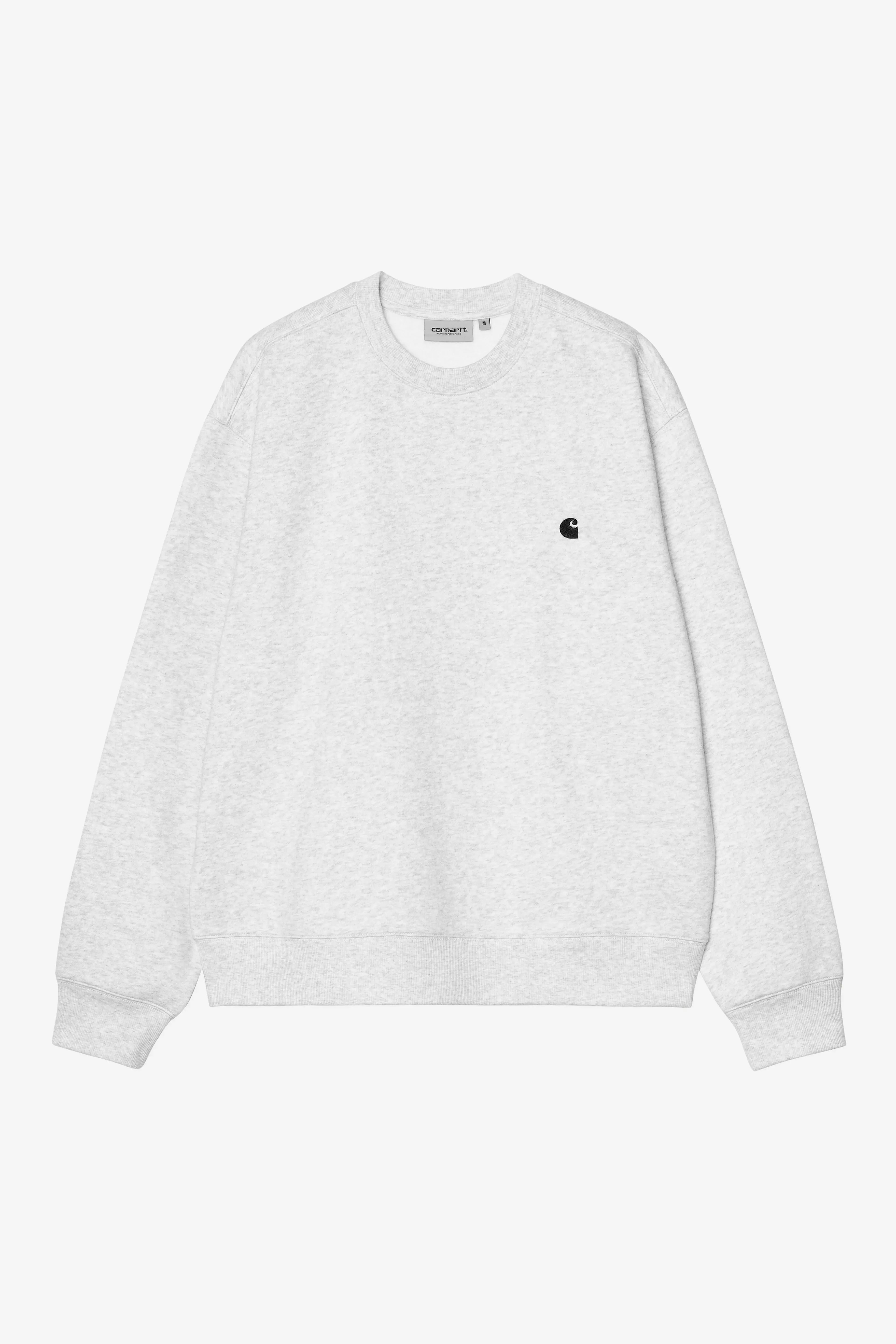 Sweat Col Rond Carhartt WIP Mack - Ash Heather/Black Homme