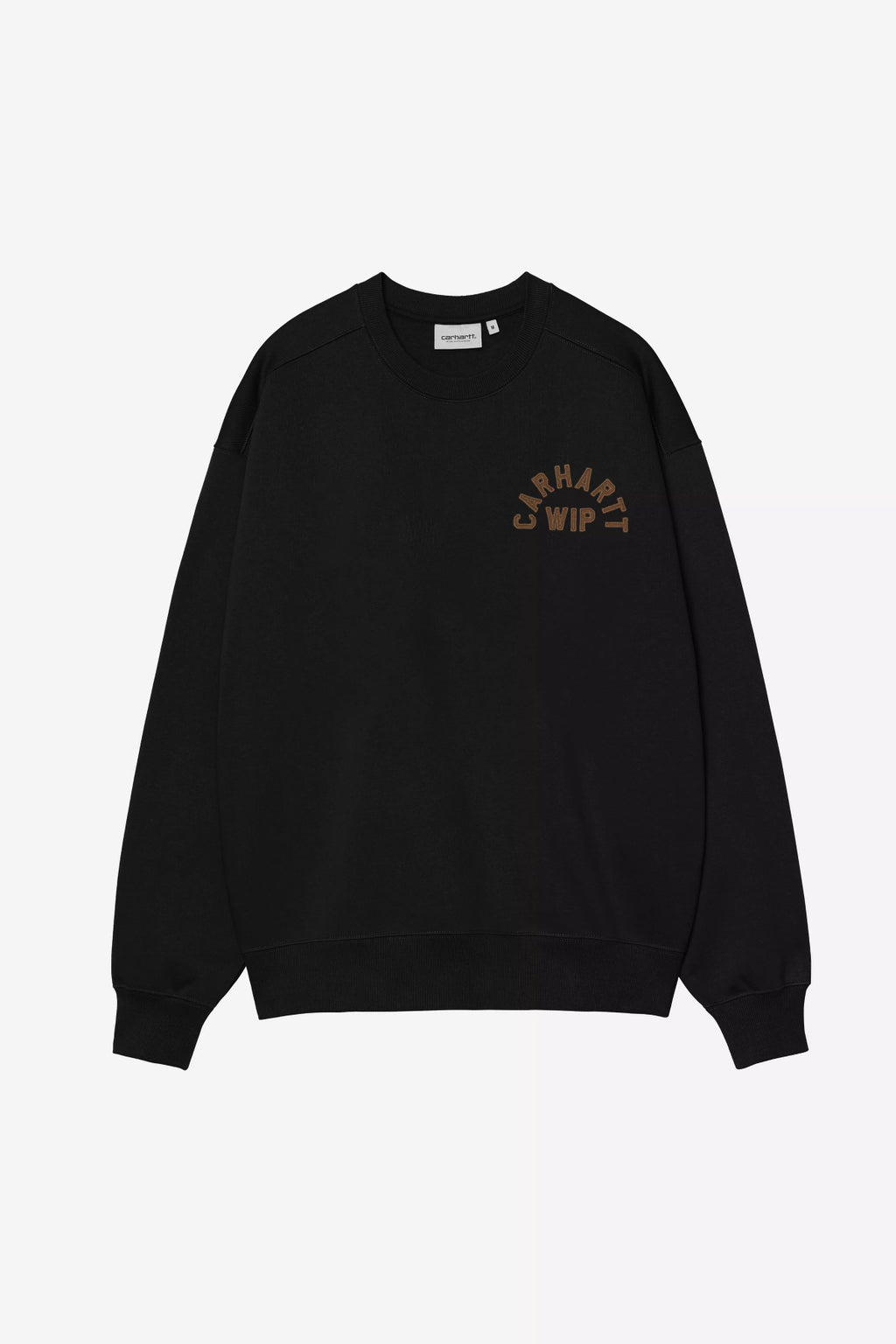 Sweat Carhartt WIP Arch Script - Noir / Hamilton Brown