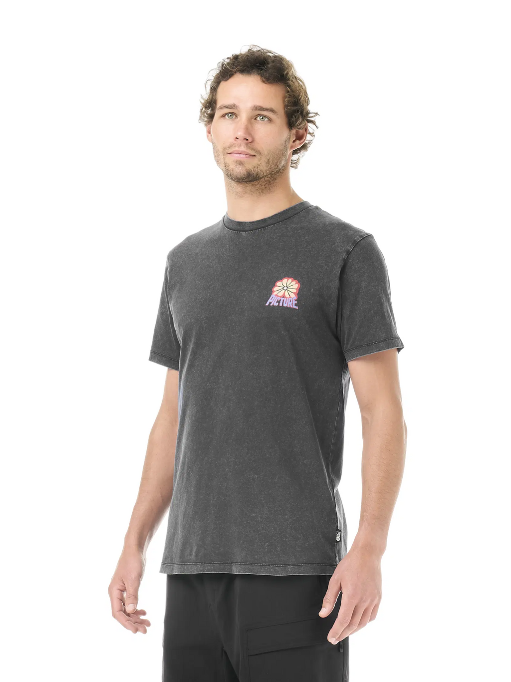 T-shirt Picture Karo - Shitake Washed Homme