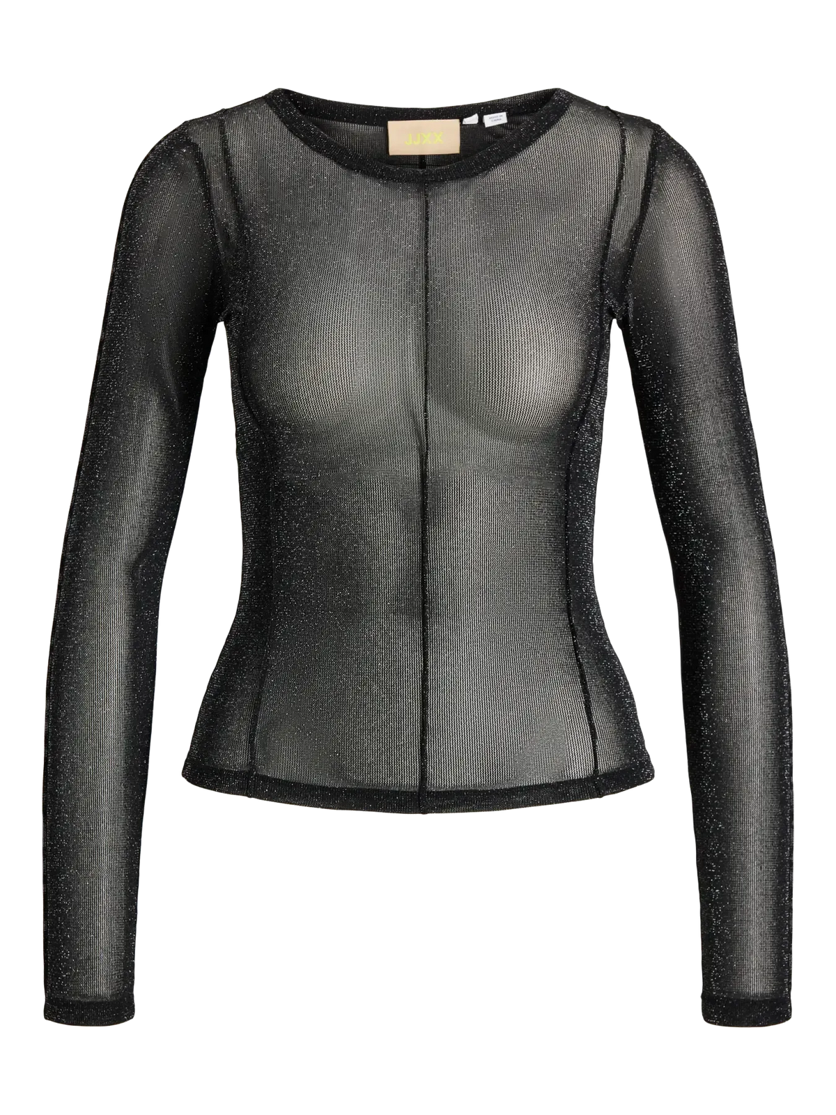 Top femme JJXX JXMINNA en mesh scintillant à manches longues