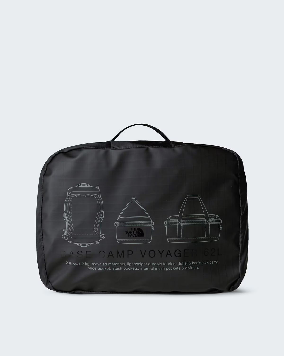Sac de Sport The North Face Base Camp Voyager Duffel 62L - TNF Black/Asphalt Grey Unisexe