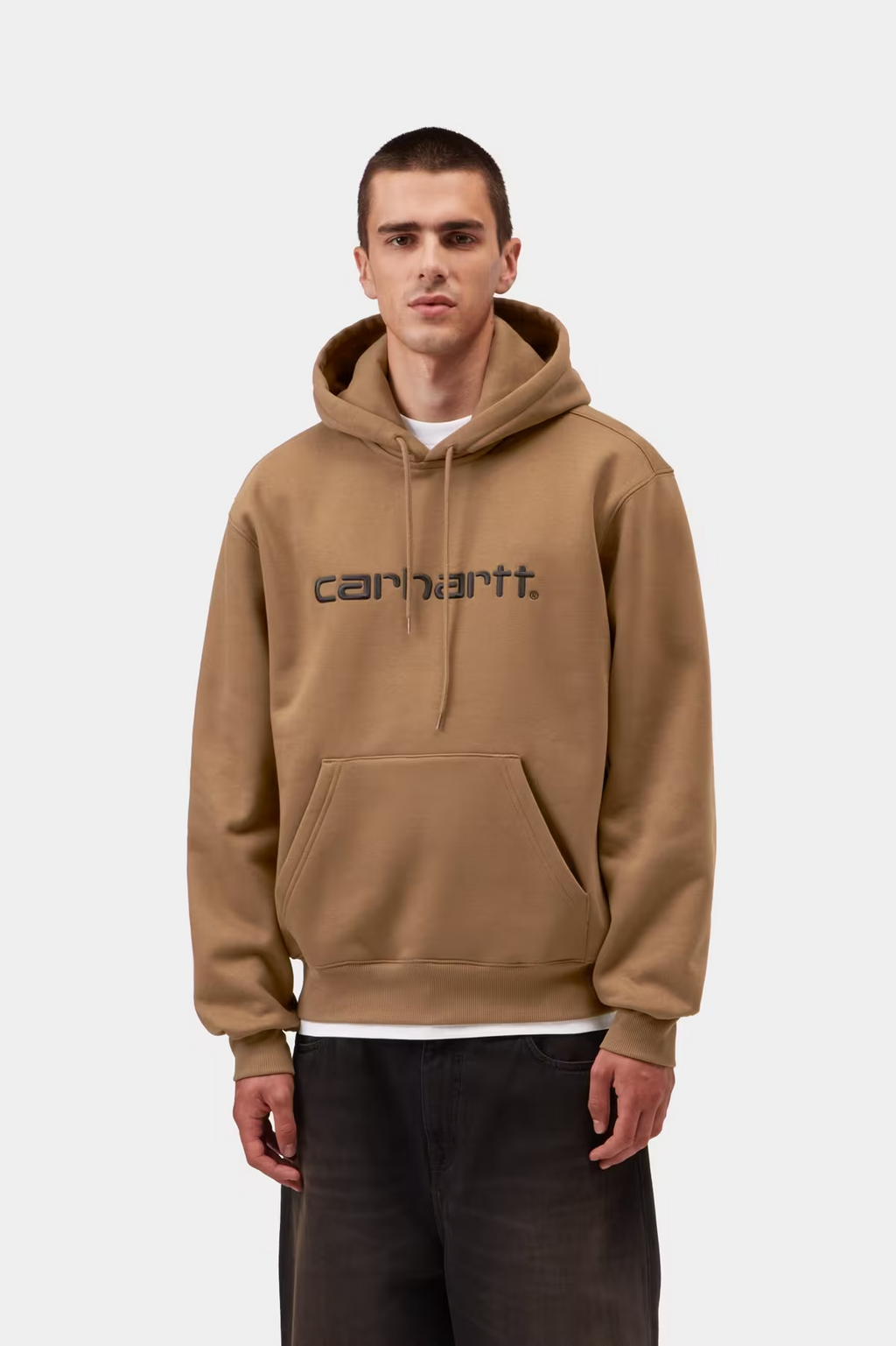Sweat à Capuche Carhartt WIP Hooded - WIP H Brown/Noir Homme