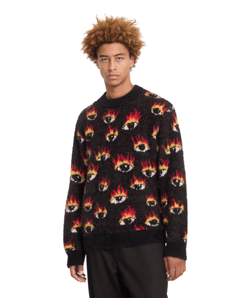 Pull Volcom FA Ozzy Eyes - Noir Homme