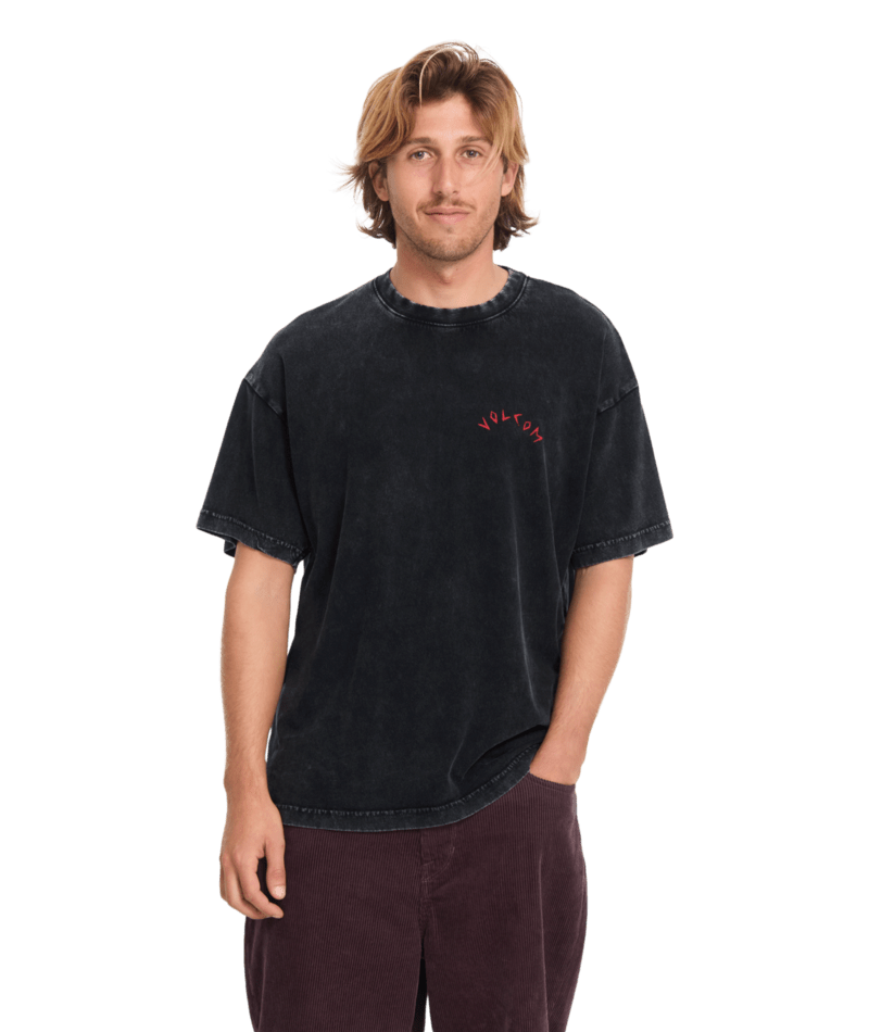 T-shirt Volcom Wrong Angel LSE - Light Acid Black Homme