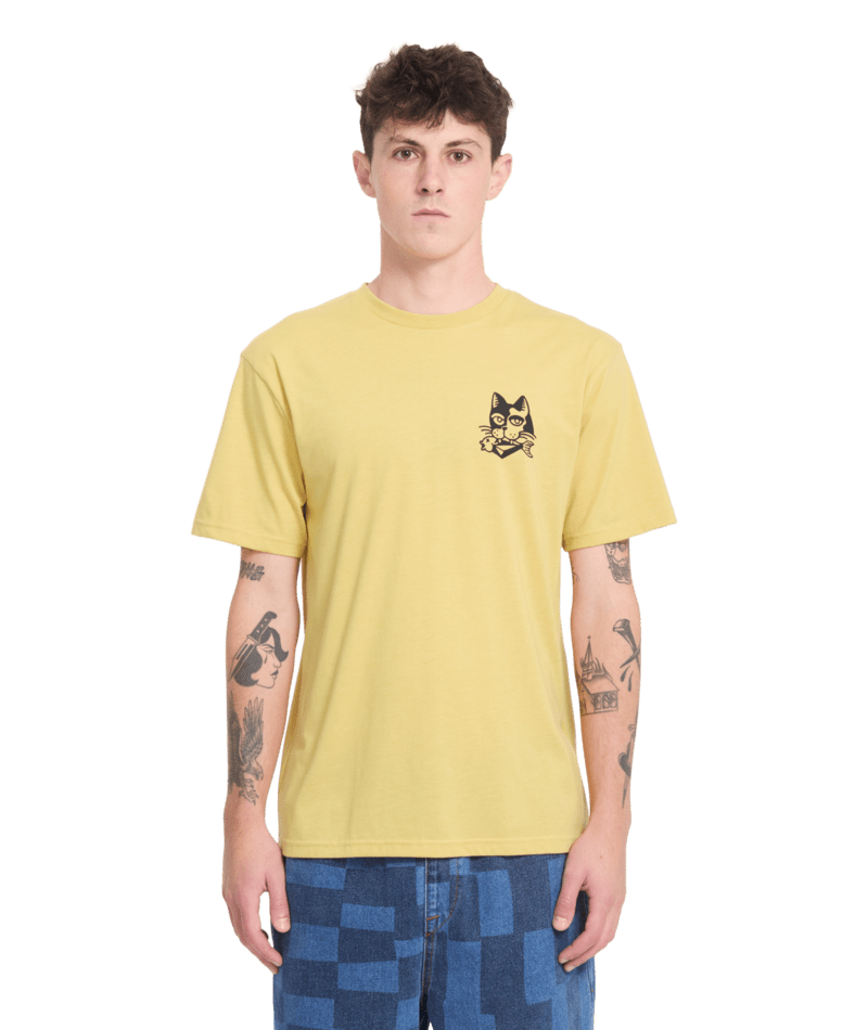 T-shirt Volcom Tasty HTH - Mustard Homme
