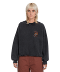 Sweat Volcom FA Ozzy Crew - Vintage Black Femme