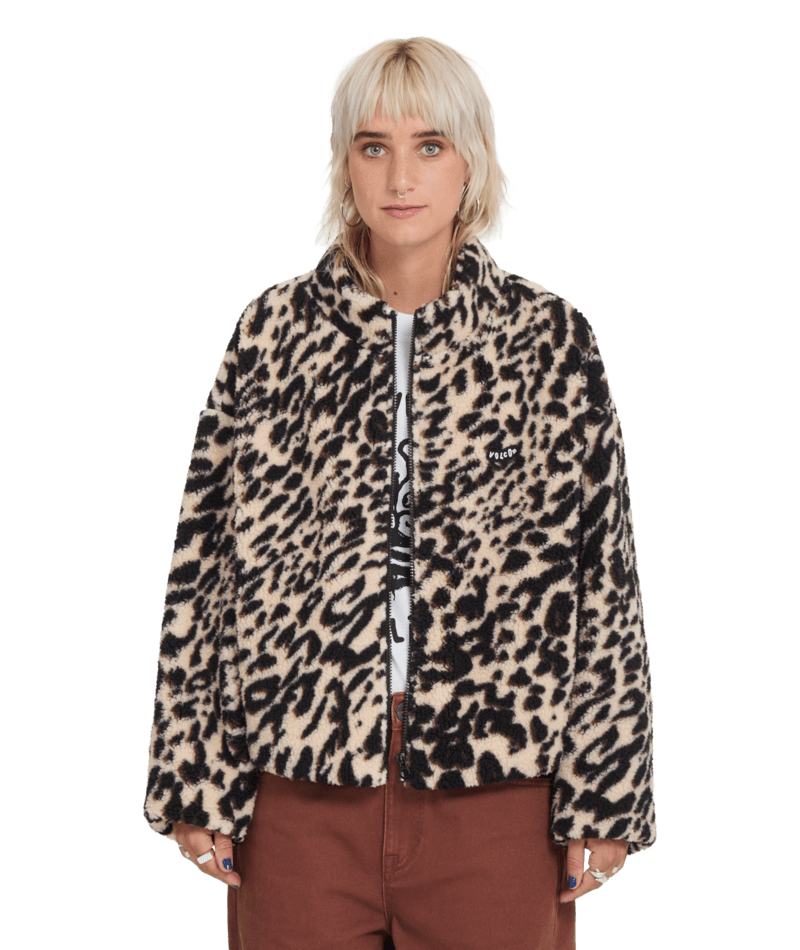 Veste Sherpa Volcom Wylding Out - Animal Print Femme