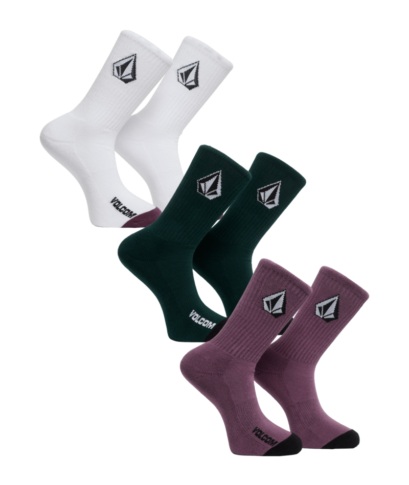 Pack 3 Chaussettes Volcom Full Stone Mix - Multicolore Unisexe