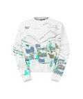 Sweat Crew Picture Toria - Blanc Brillant Femme
