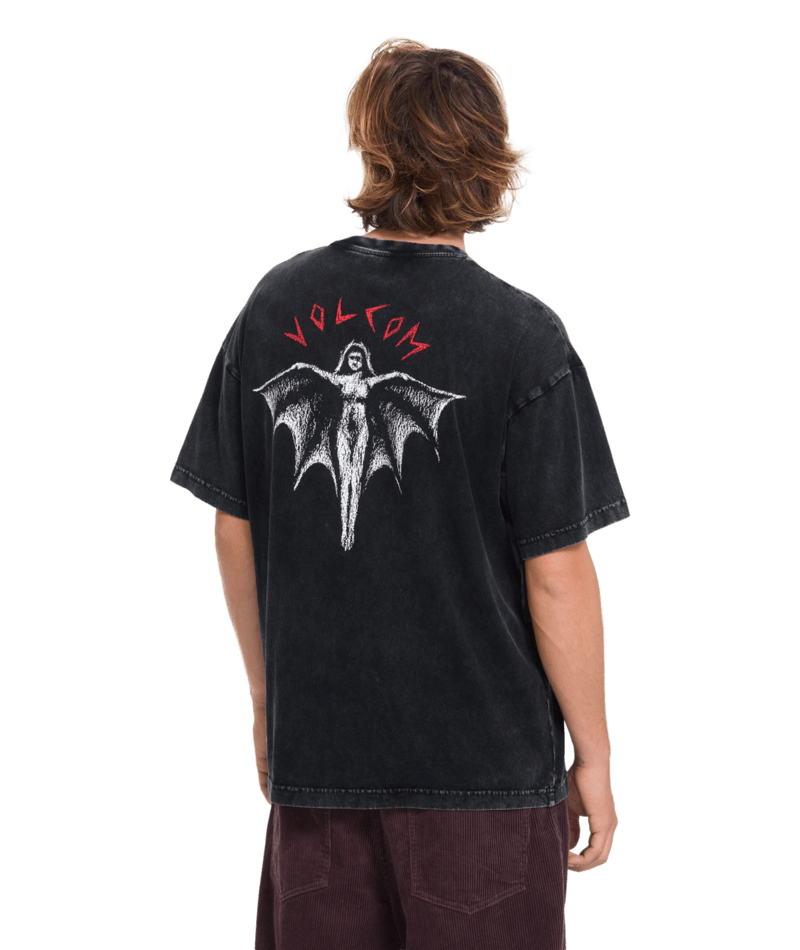 T-shirt Volcom Wrong Angel LSE - Light Acid Black Homme