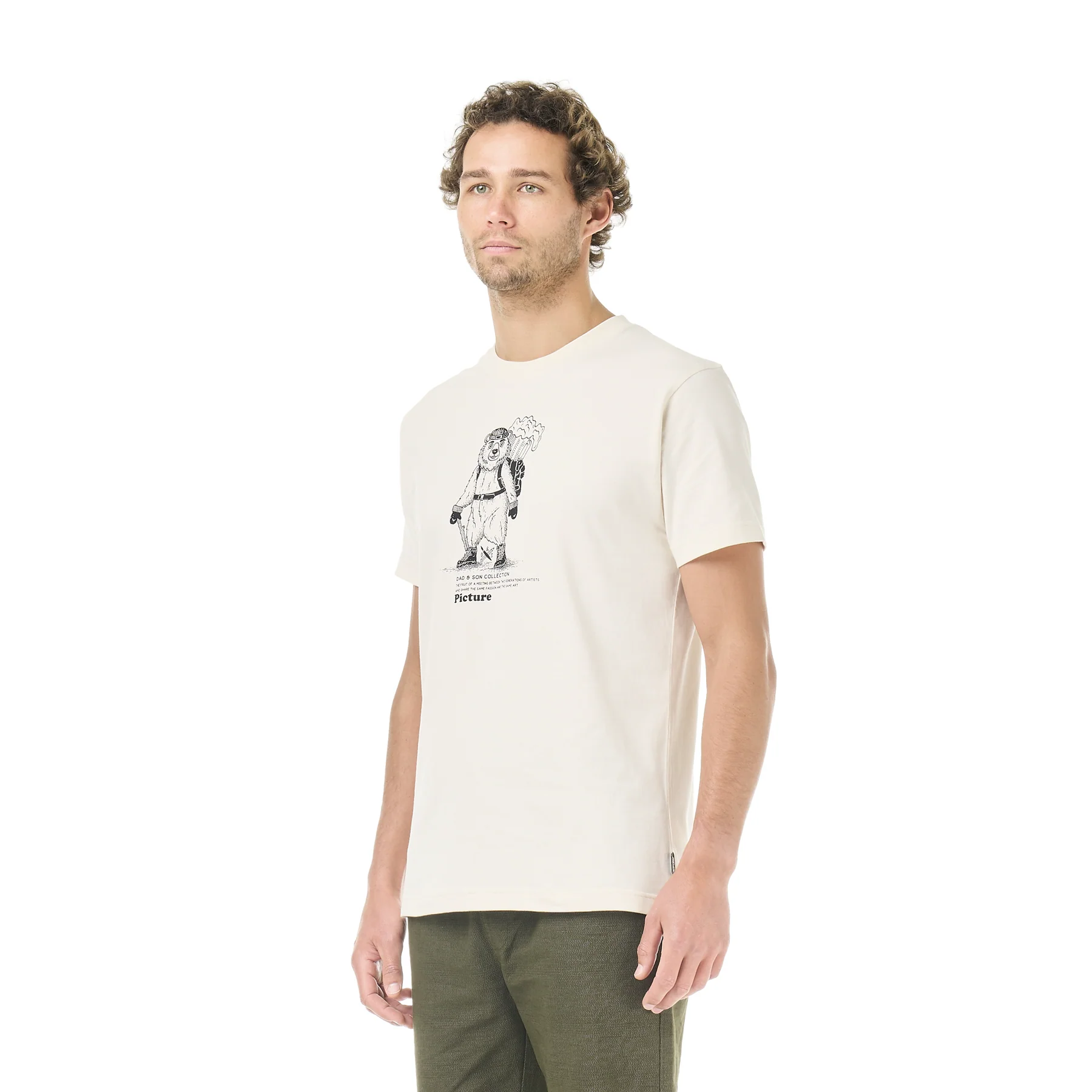 T-shirt Picture D&S Beear - Natural White Homme