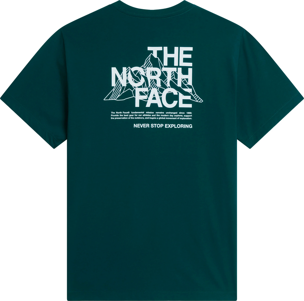 T-shirt The North Face Mountain Sketch - Pacific Teal Homme