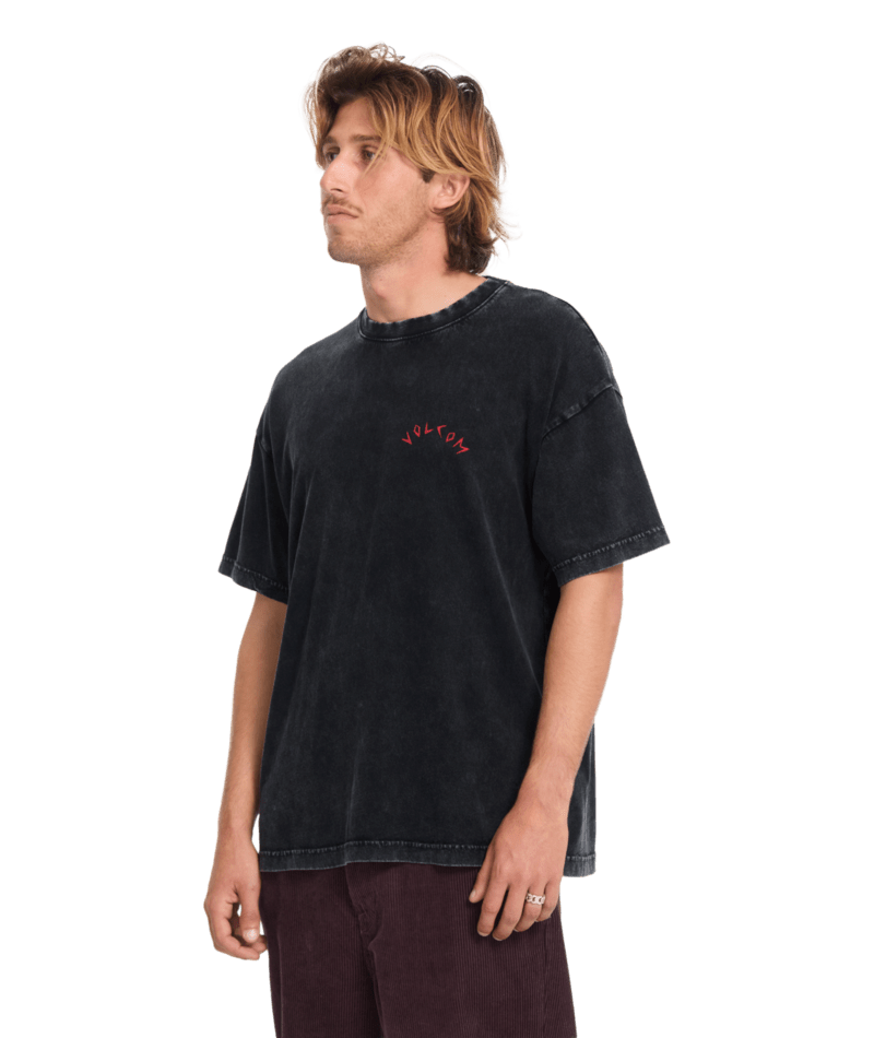 T-shirt Volcom Wrong Angel LSE - Light Acid Black Homme