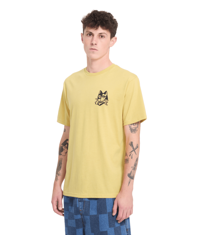 T-shirt Volcom Tasty HTH - Mustard Homme