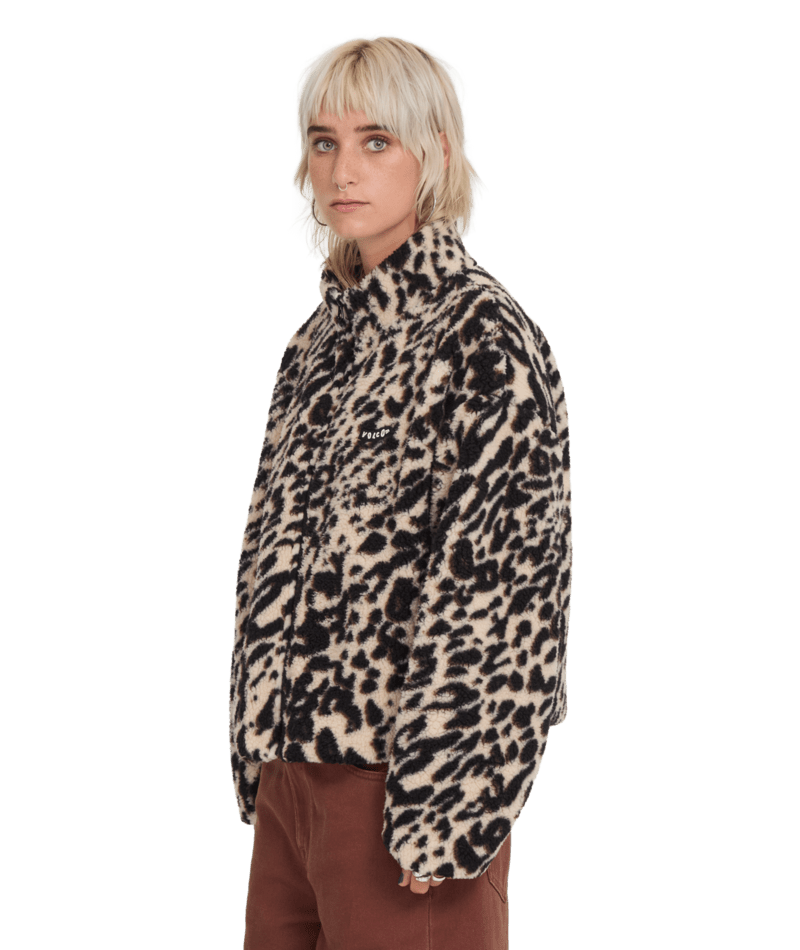 Veste Sherpa Volcom Wylding Out - Animal Print Femme