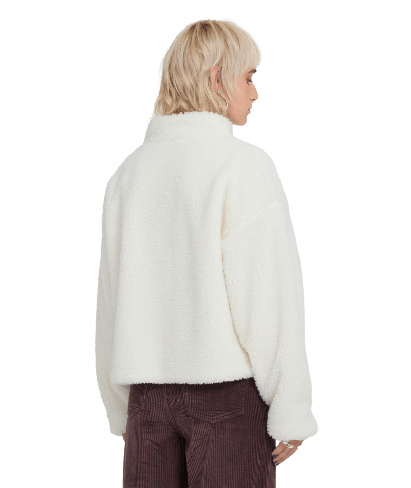 Veste Sherpa Volcom Wylding Out - Off White Femme