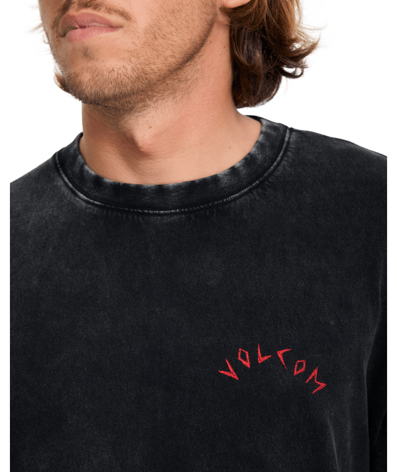 T-shirt Volcom Wrong Angel LSE - Light Acid Black Homme