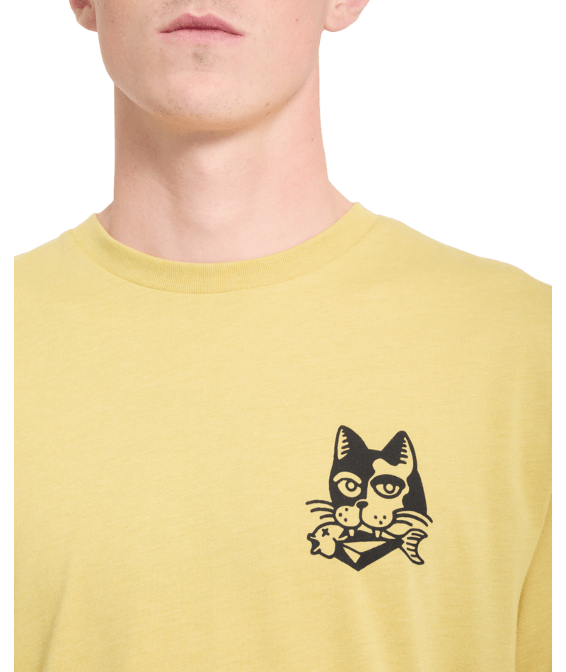 T-shirt Volcom Tasty HTH - Mustard Homme