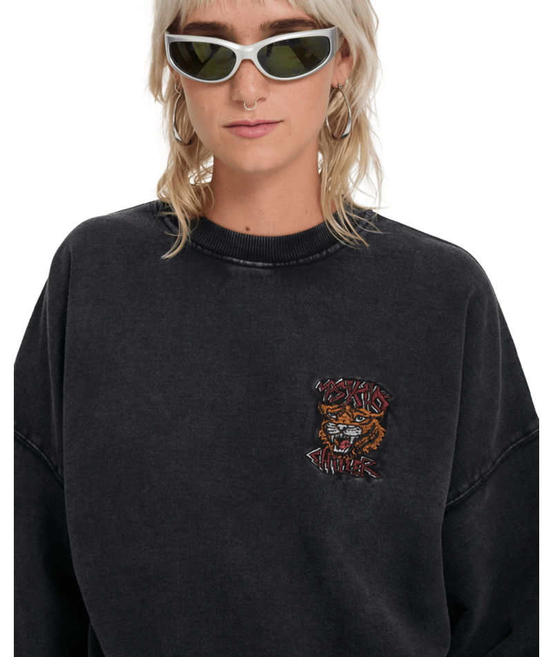 Sweat Volcom FA Ozzy Crew - Vintage Black Femme