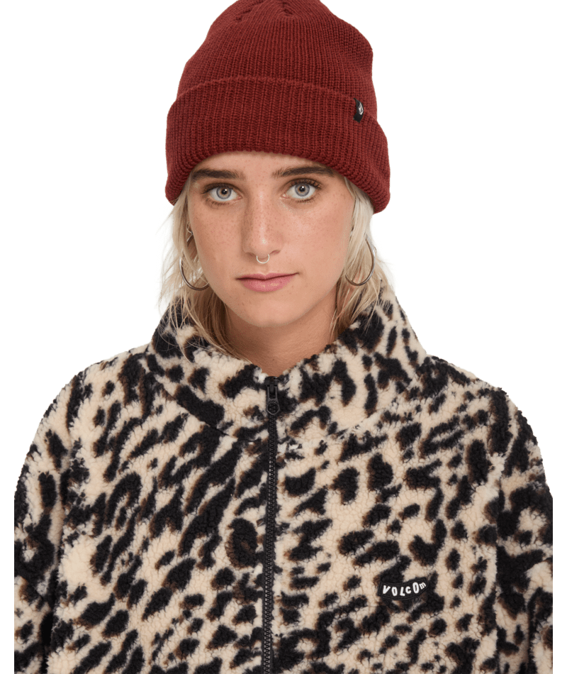Veste Sherpa Volcom Wylding Out - Animal Print Femme