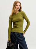 Top JJXX Freya Stretch Rib 2x2 Manches Longues - Femme