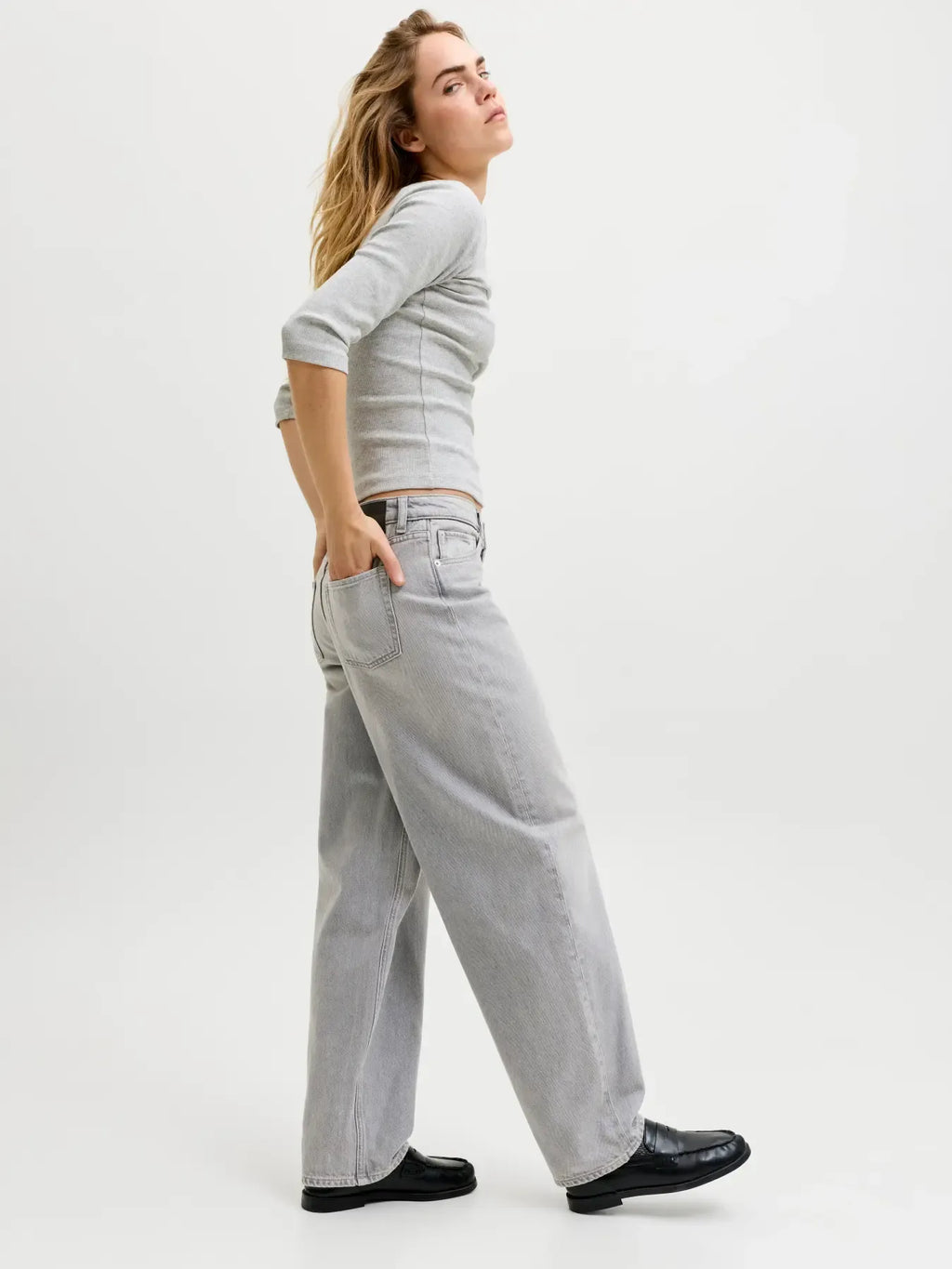 Jean JJXX Fuji Barrel Mid Waist - Denim Femme