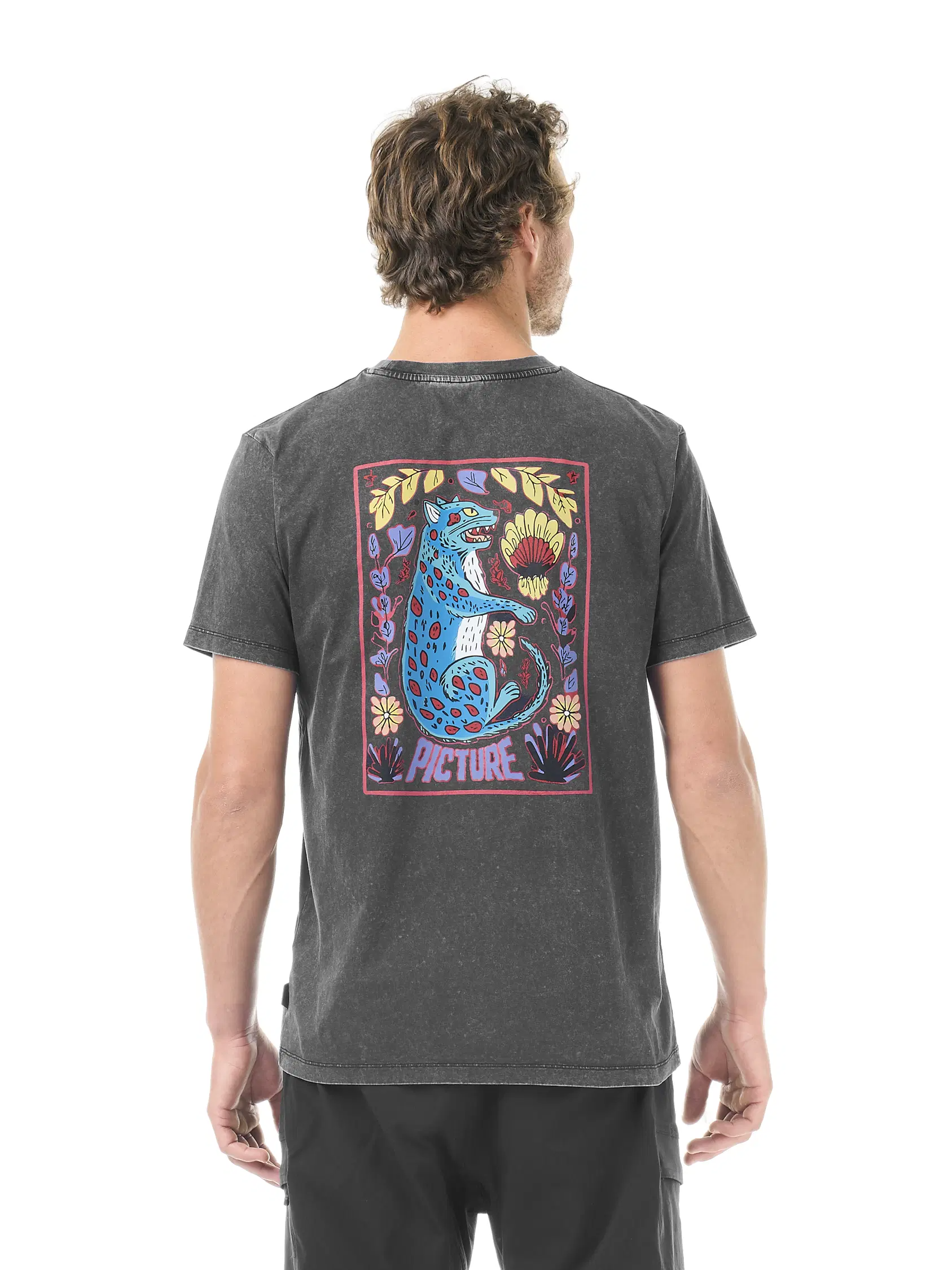 T-shirt Picture Karo - Shitake Washed Homme