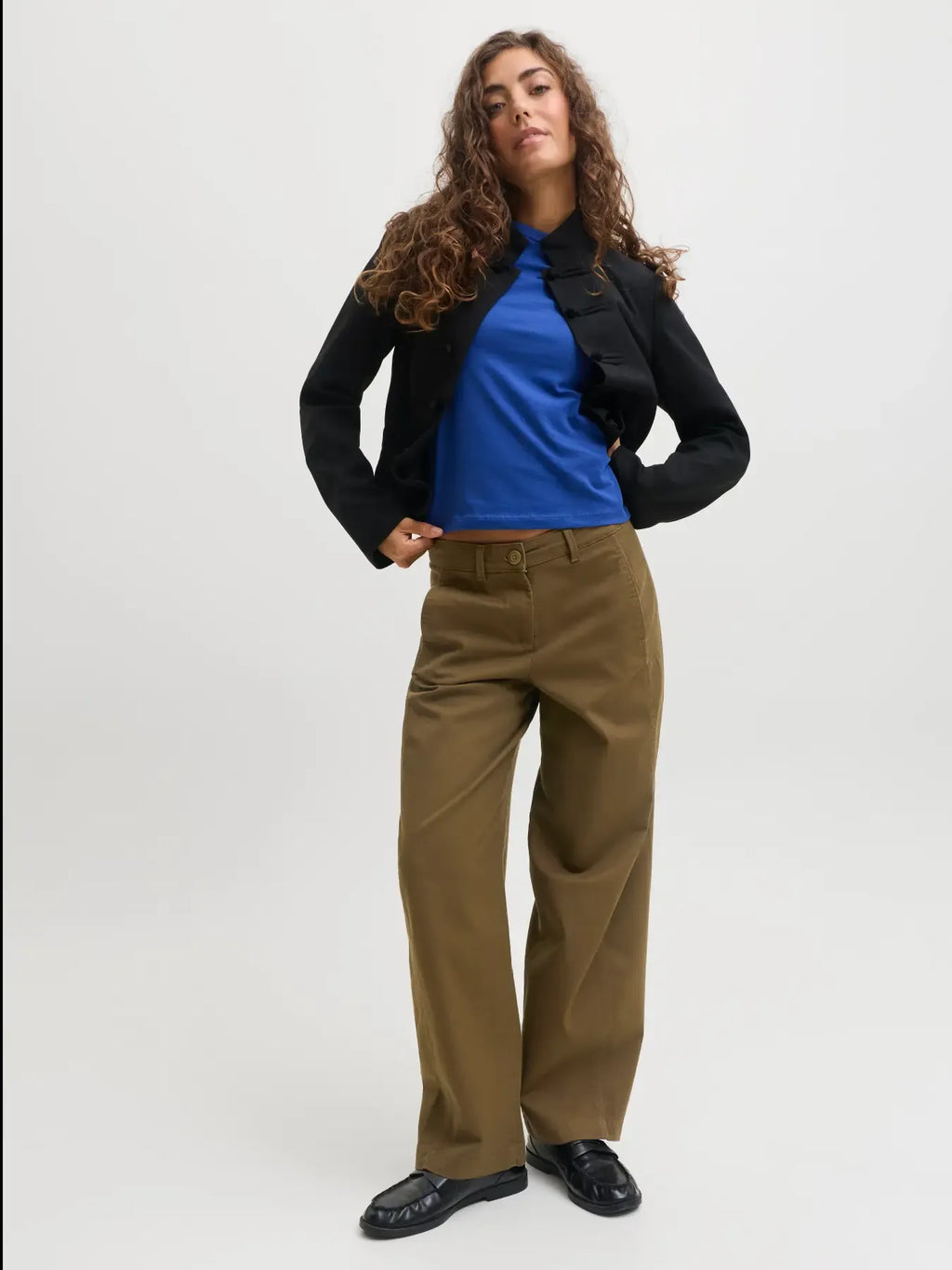 JJXX JXHAZEL KIRA Pantalon Barrel Mid-Waist
