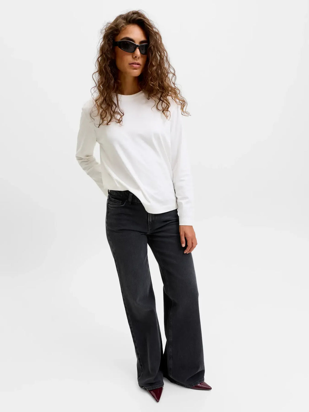 Jean JJXX Rome Flared Mid Waist - Denim Femme