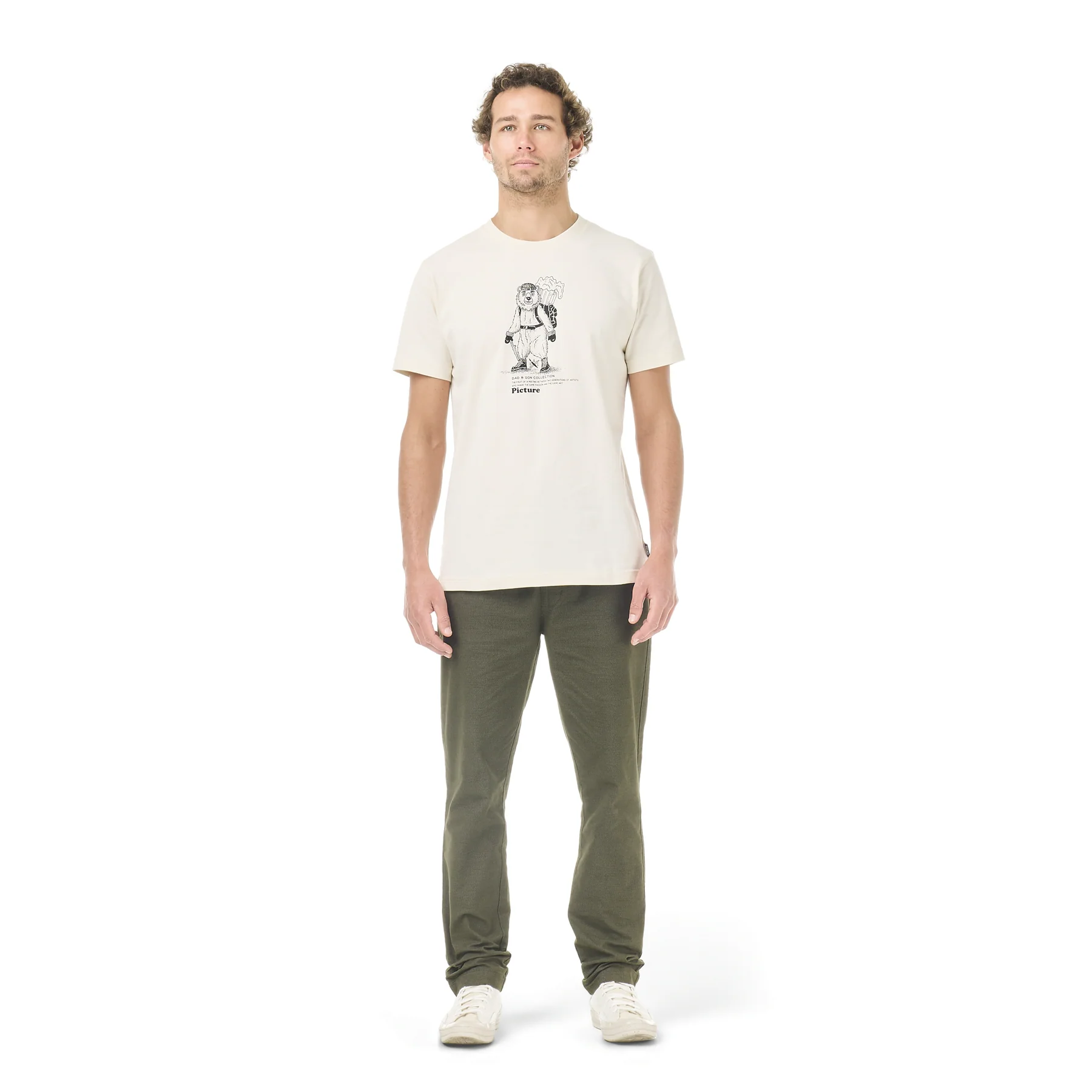 T-shirt Picture D&S Beear - Natural White Homme