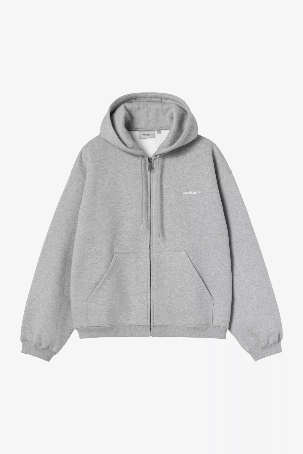 Hoodie Zippé Carhartt WIP Ebbert - Grey Heather/White Homme