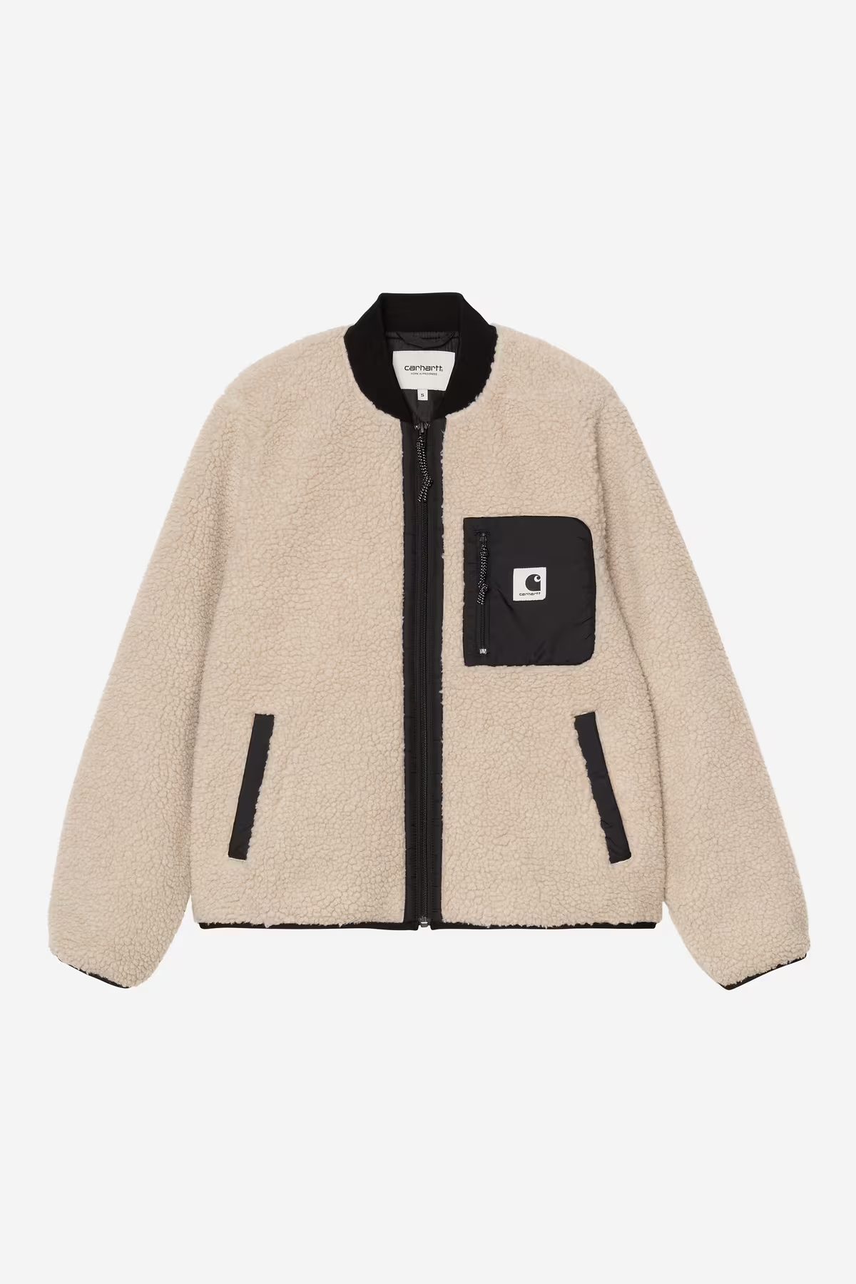 Veste Polaire Carhartt WIP Janet Liner - Fleur de Sel/Noir Femme