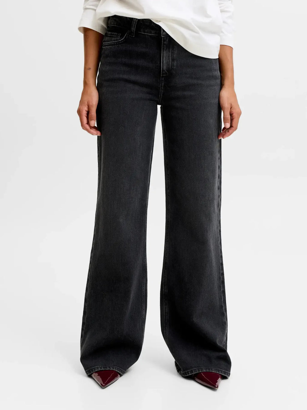 Jean JJXX Rome Flared Mid Waist - Denim Femme