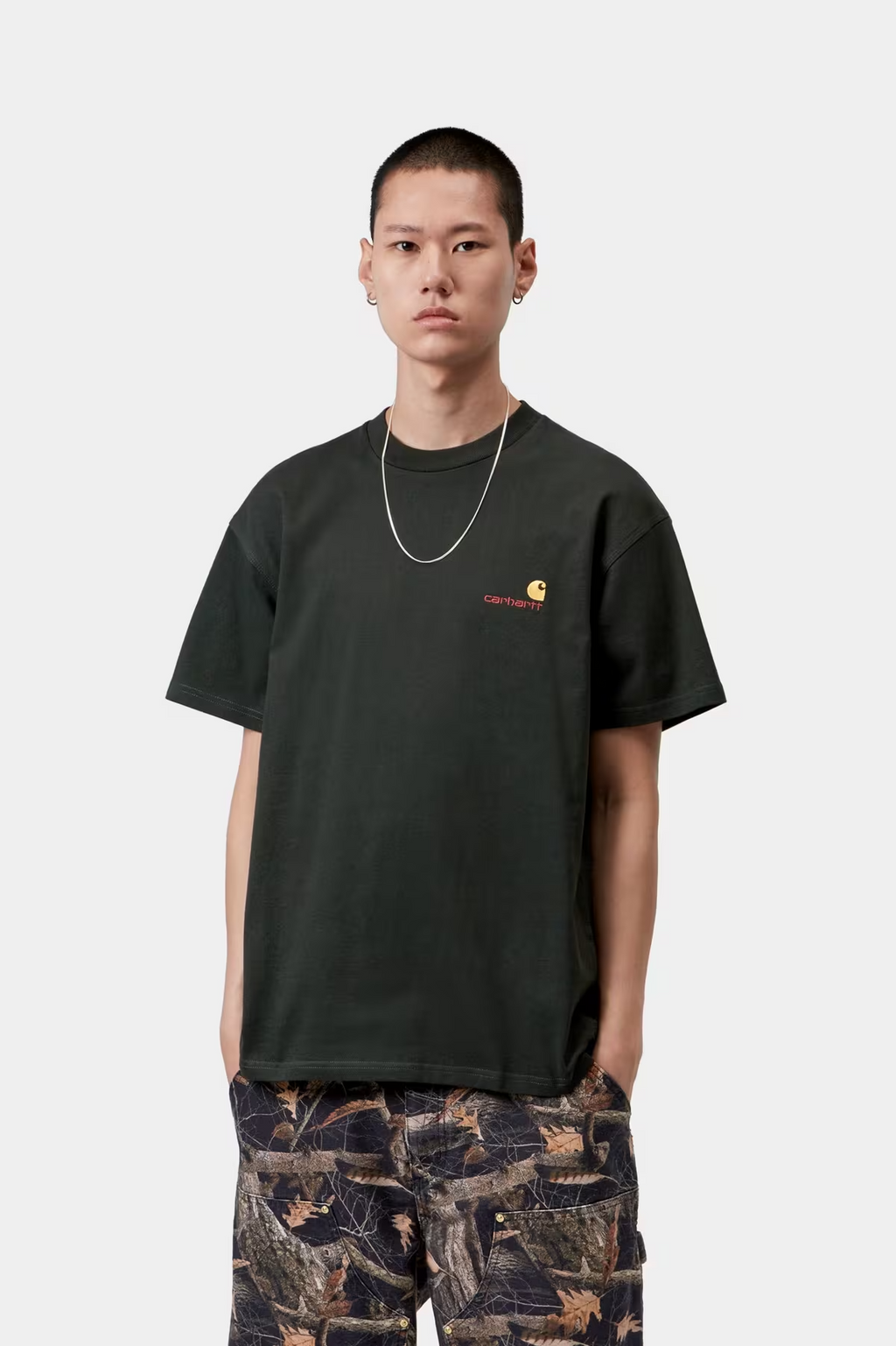 T-shirt Carhartt WIP American Script - Raven Homme