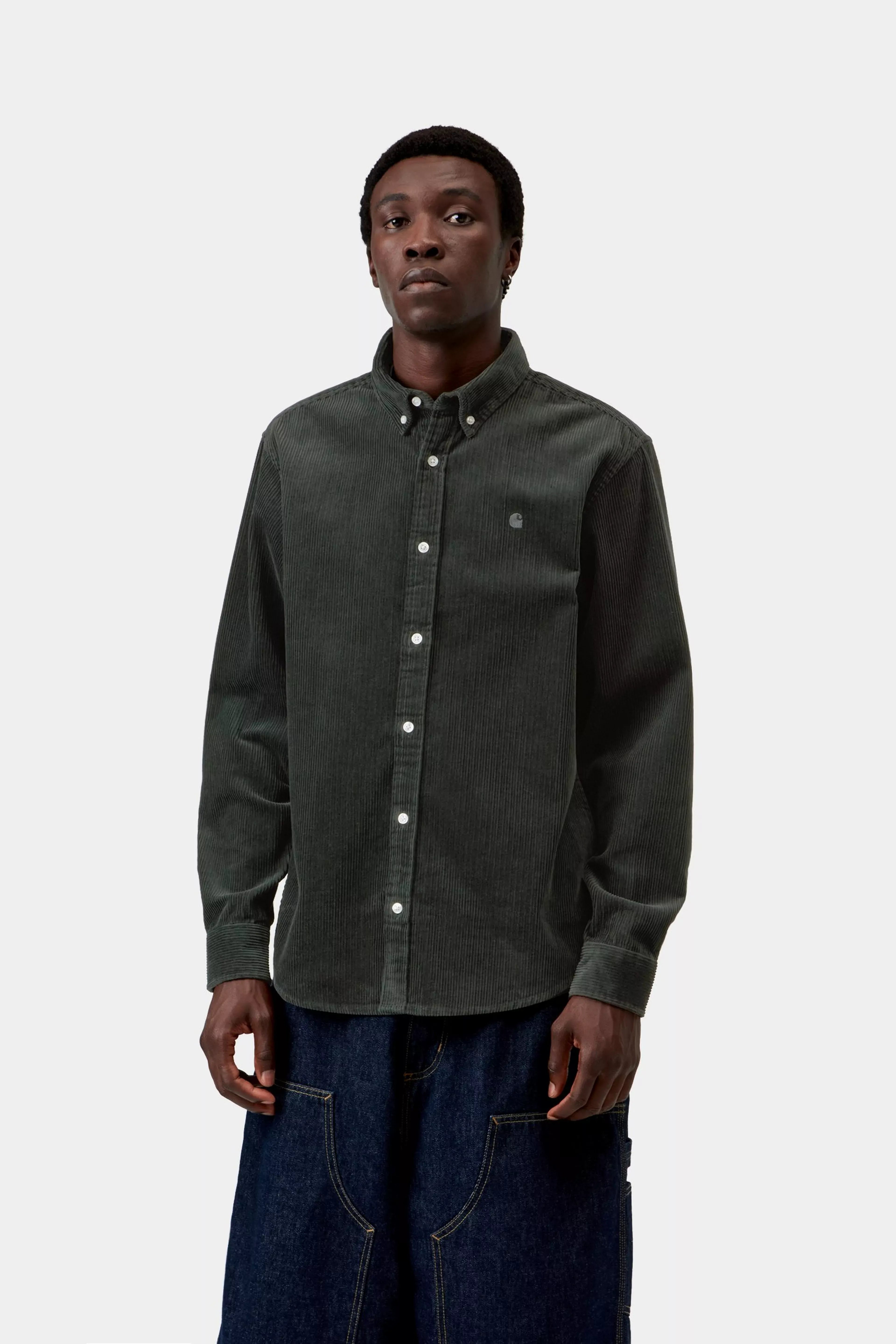 Chemise Velours Côtelé Carhartt WIP L/S Madison Cord - Raven Homme