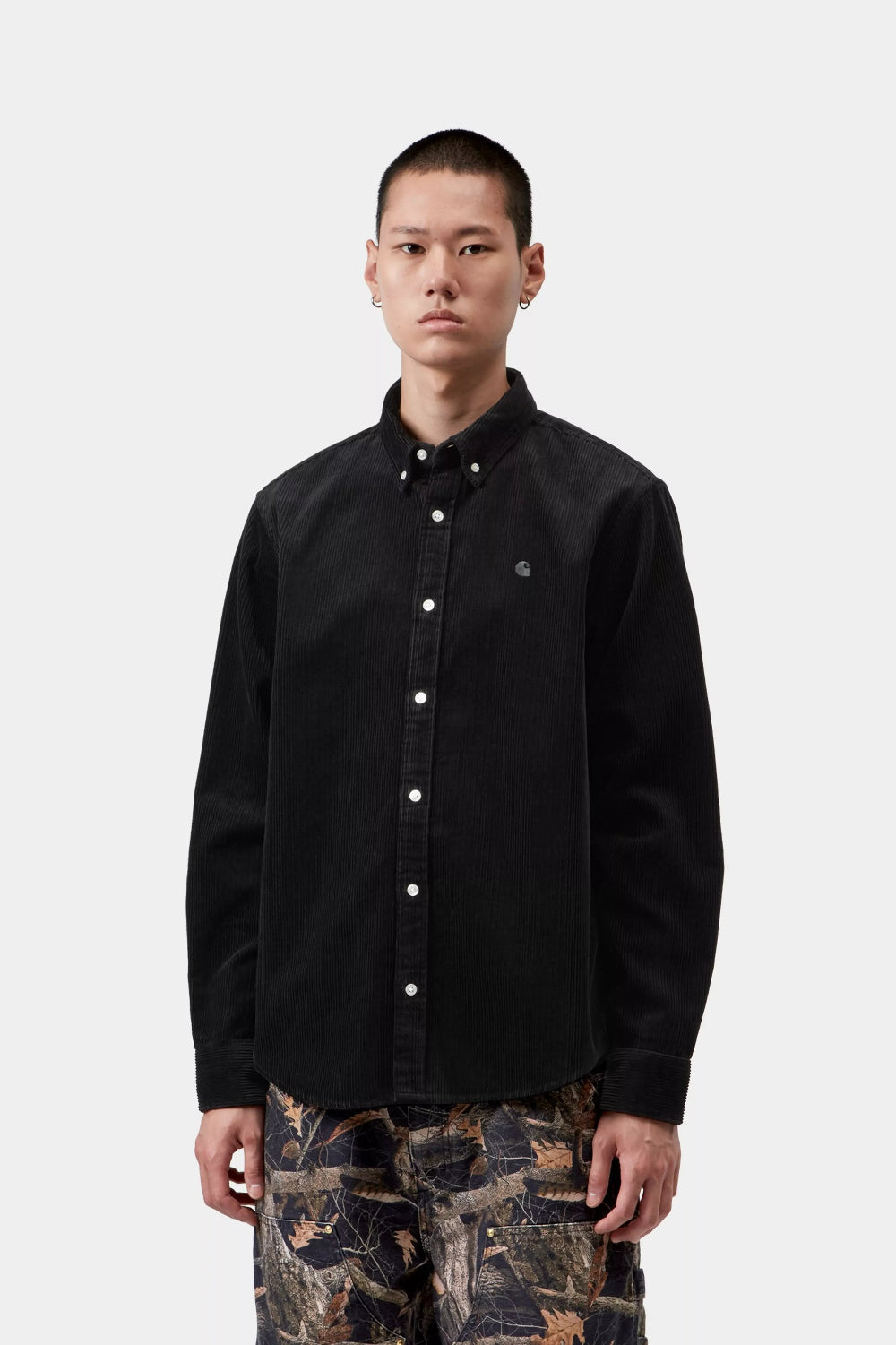 Chemise Velours Côtelé Carhartt WIP L/S Madison Cord - Soot Homme