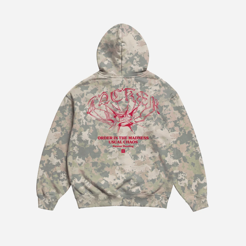 Sweat à Capuche Zippé Jacker N°1890 - Camo Homme