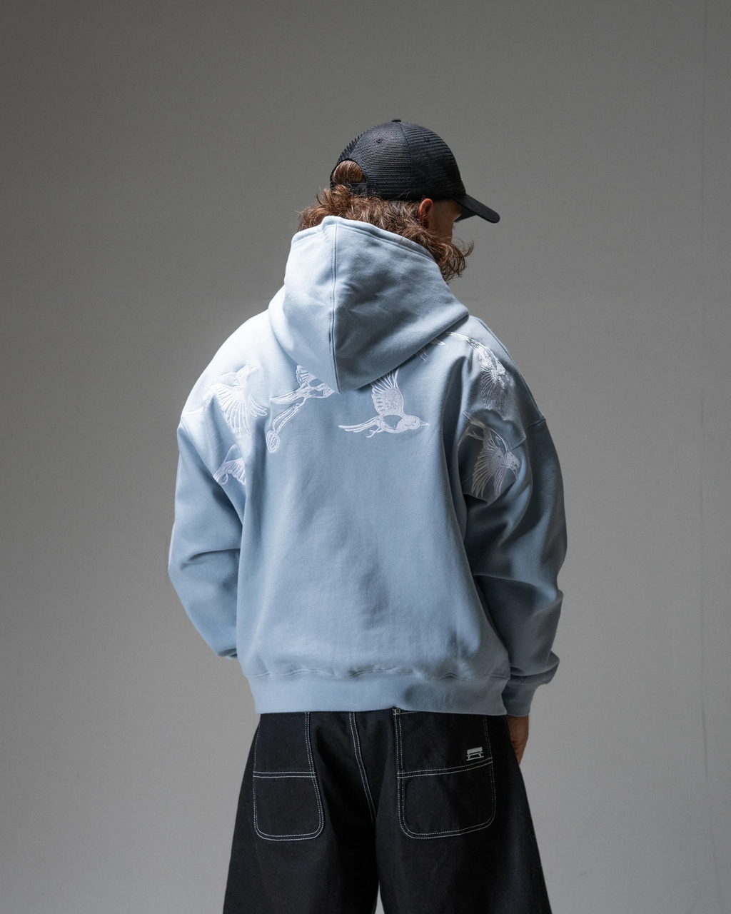 Sweat à Capuche Zippé Jacker D.Birds Cooper - Blue Homme