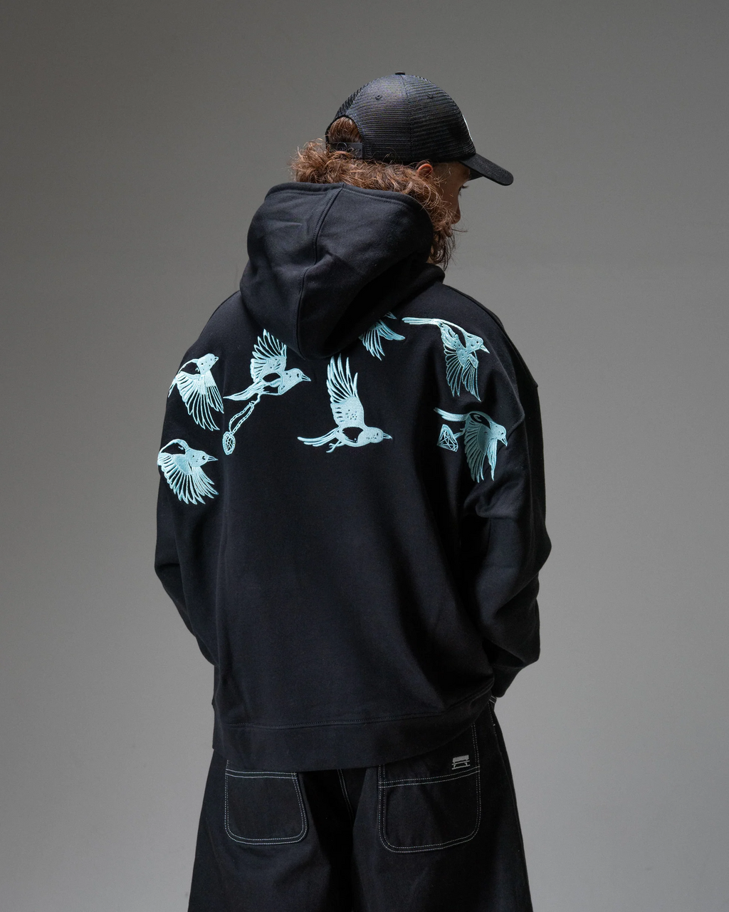 Sweat à Capuche Jacker D.Birds Cooper - Black Homme