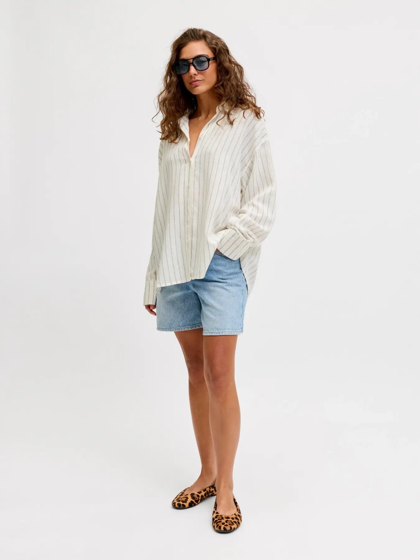 Chemise JJXX Almira - Lin & Viscose Manches Longues Femme