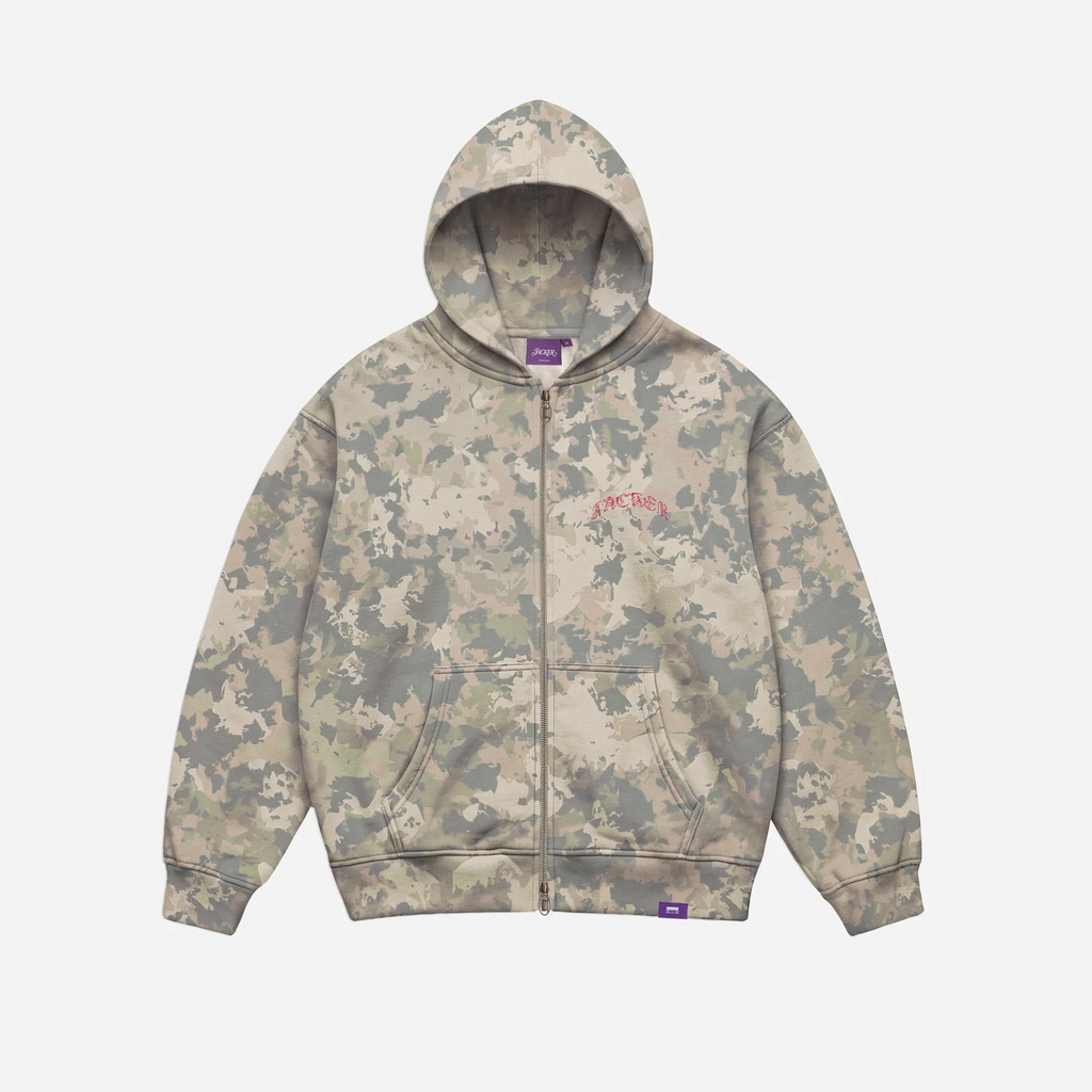 Sweat à Capuche Zippé Jacker N°1890 - Camo Homme