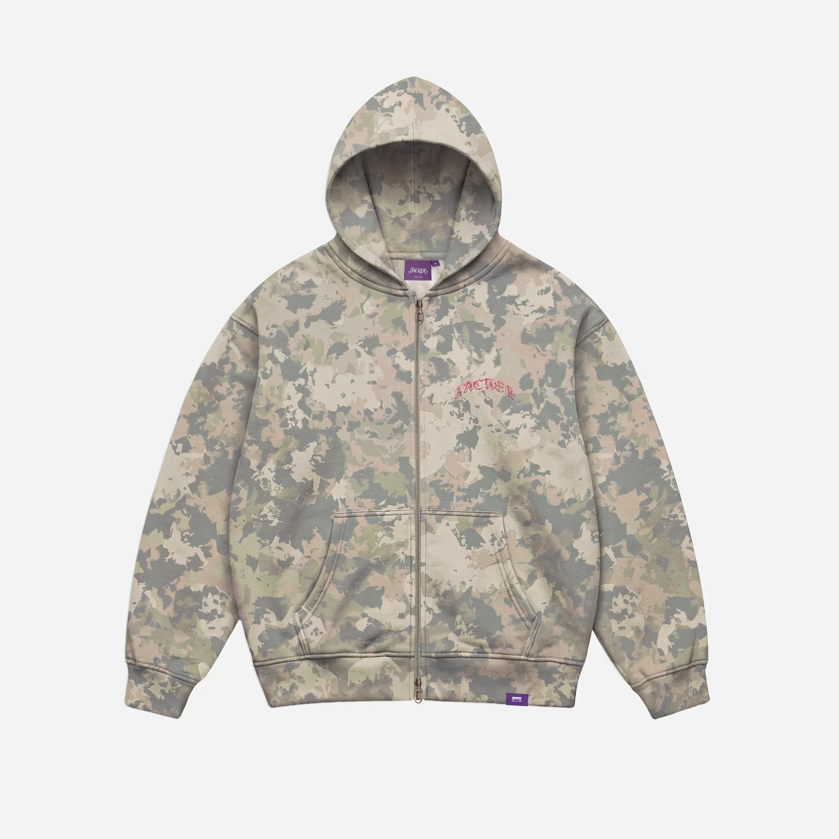 Sweat à Capuche Zippé Jacker N°1890 - Camo Homme