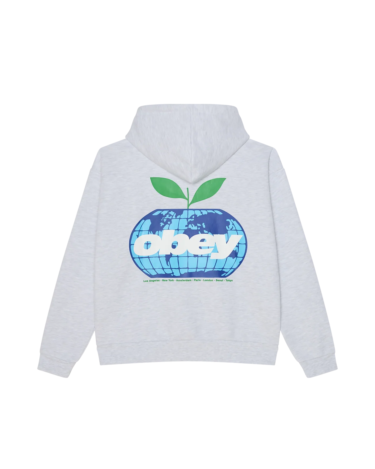 Hoodie Obey Intercontinental Extra Hy - Ash Grey Homme