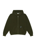 Hoodie Zippé Obey Post - Dusty Black Olive Homme